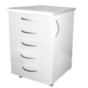 MEUBLE DENTAIRE PRATIKA 2 PORTES/4 TIROIRS/CHARIOT MOBILE 5 TIROIRS L180cm