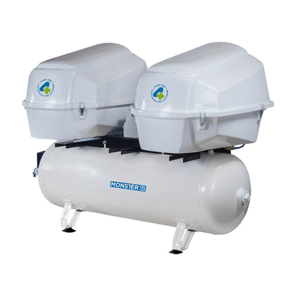 COMPRESSEUR MONSTER 6E 150L AVEC DESSICATEUR ET CACHE MOTEUR 4 TEK